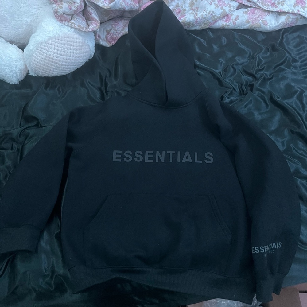 Black essentials hoodie